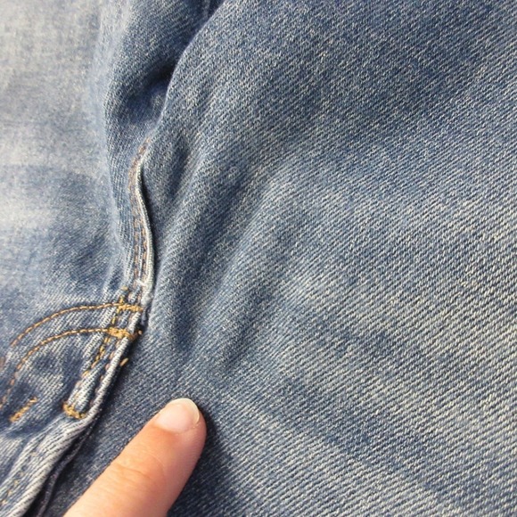 Mother The Tripper Weekender Fray Jeans Women 25 Light Wash Straight Button 524 - Picture 11 of 16